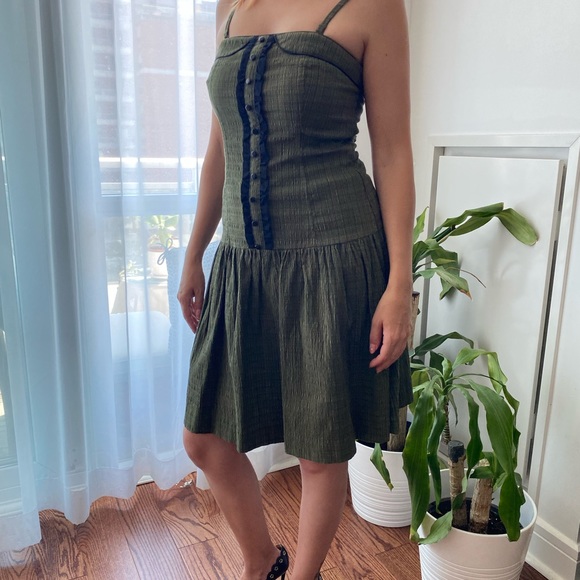 KensieGirl Green Mini Dress With Spaghetti Straps Size Small - Picture 11 of 13